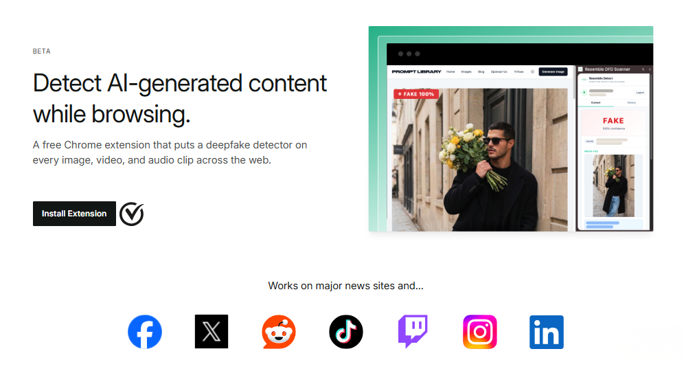 Resemble AI Chrome Extension Image