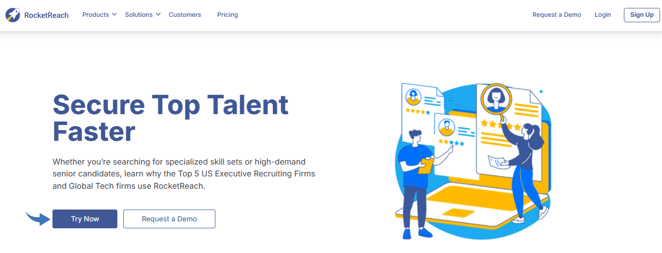 RocketReach Review in 2026: Best Email Finder Tool? 7 RocketReach AI-powered Recruiter Image