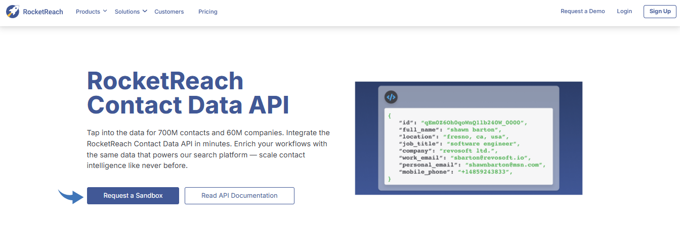 RocketReach Review in 2026: Best Email Finder Tool? 10 RocketReach Contact Data API Image