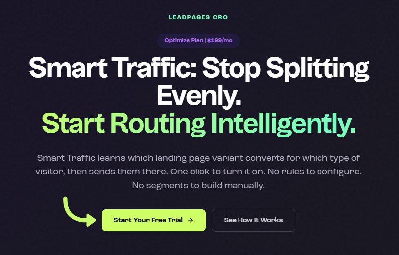 Leadpages Smart Traffic Optimization