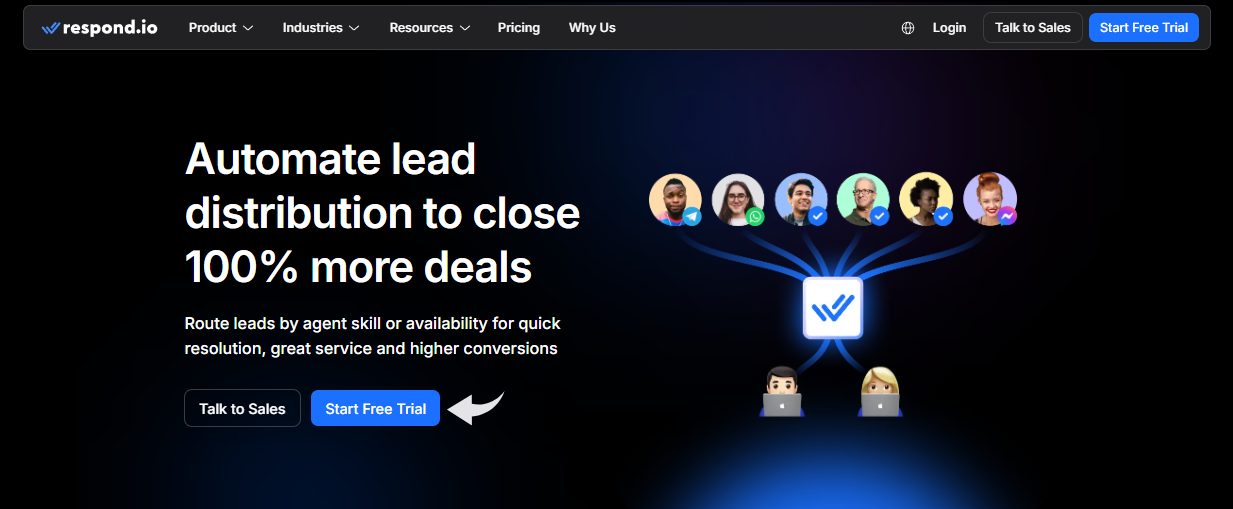 Respond io Lead Distributor Image