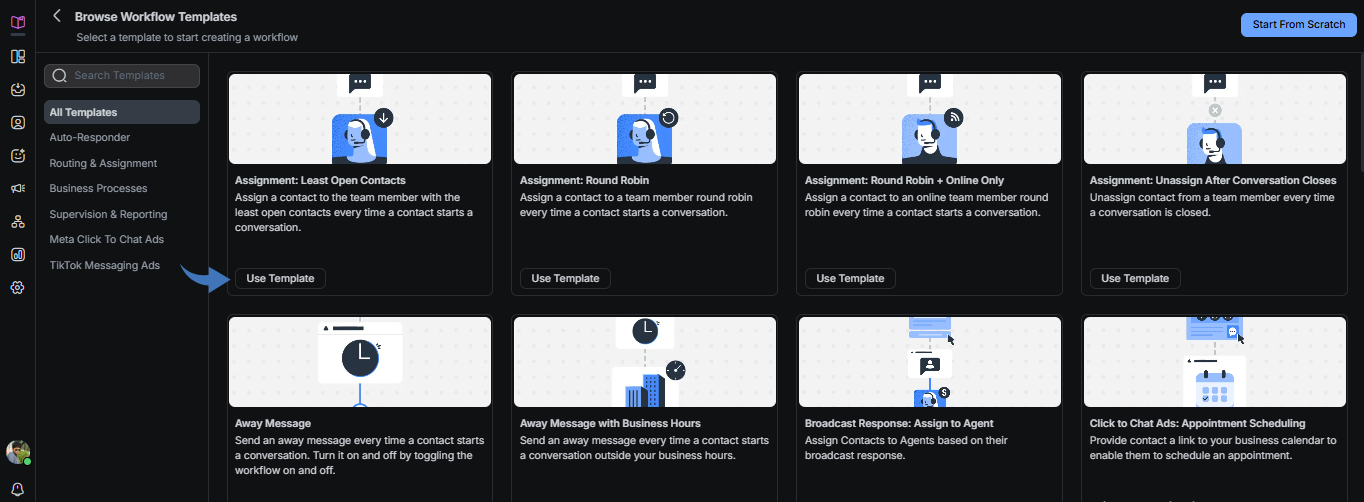 Respond io Workflow Templates Image