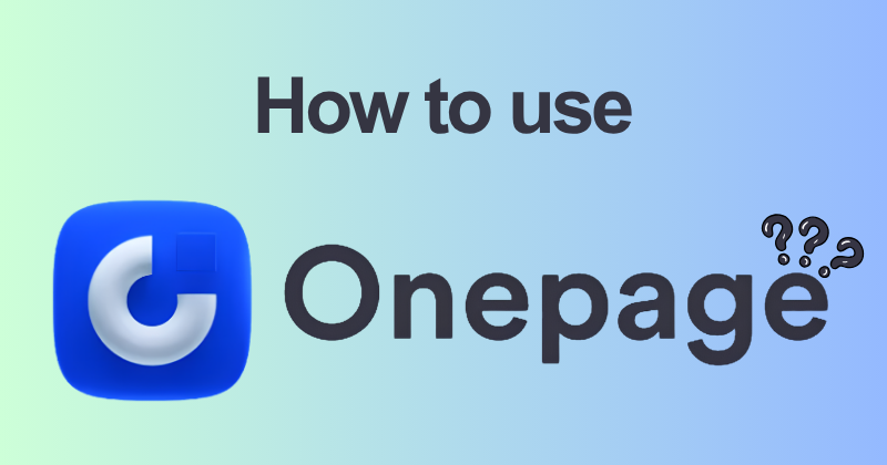 How to Use Onepage: Editor, CRM, AI and Funnels (2026) 2 How to use OnePage