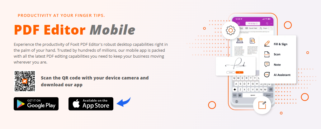 Foxit vs UPDF 2026 — Which PDF Editor Fits Your Team? 18 Foxit PDF Editor Mobile Image