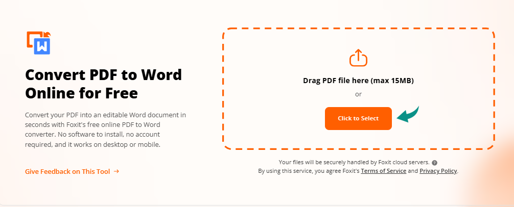 Foxit vs UPDF 2026 — Which PDF Editor Fits Your Team? 16 Foxit PDF to Word Converter Image