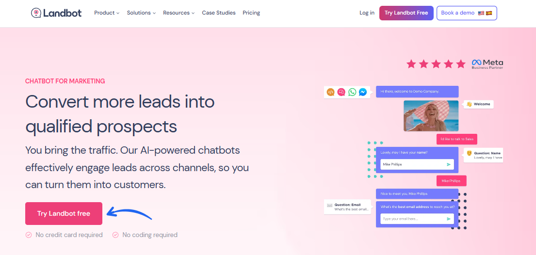 Landbot Review for Small Businesses in 2026: Worth It? 12 Landbot Marketing Chatbots