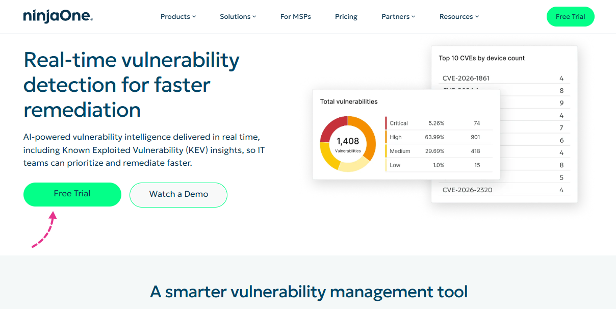 NinjaOne Review for MSPs in 2026: Worth It or Overhyped? 6 Ninjaone vulnerability detector