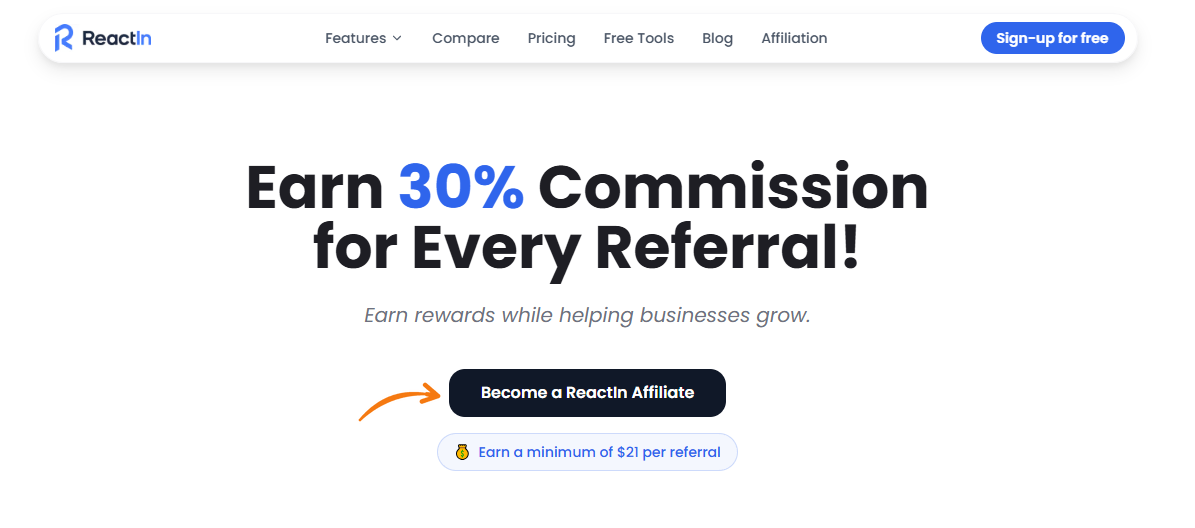 ReactIn Affiliate Program