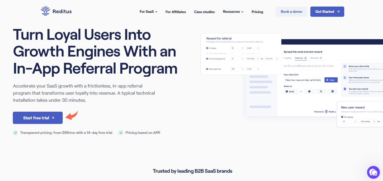 Reditus In-App Referral Program