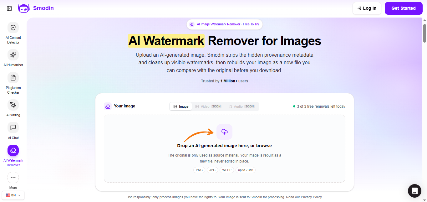 Smodin AI Watermark Remover