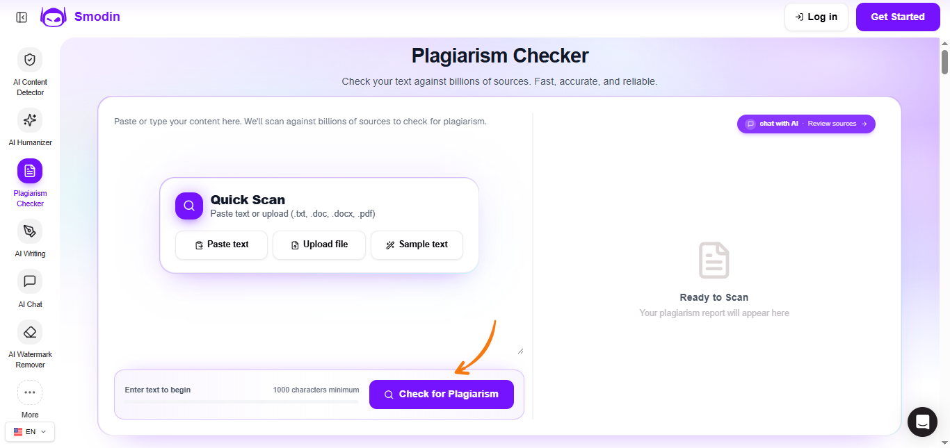 Smodin Plagiarism Checker