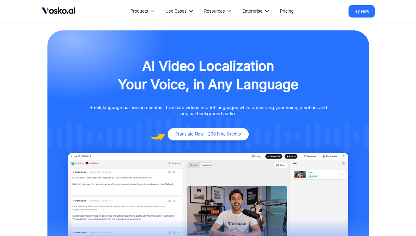 Vosko AI Review 2026: The Best AI Dubbing Tool for Creators? 4 Vosko AI Introduction